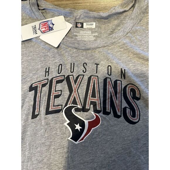 NWT NFL Houston Texans Womens Size XXL T-Shirt Gray Short Sleeve. 1 - Picture 2 of 5